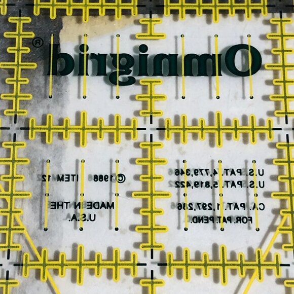 Omnigrid Quilter's Ruler 6"X12" 1988 Item 12 - Picture 6 of 7